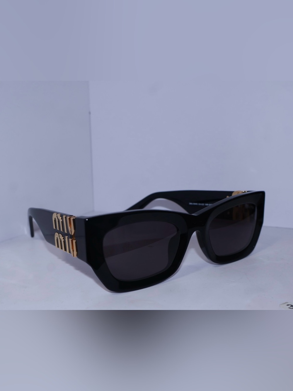 Women's Black Cat-Eye Sunglasses with Gold Detailing